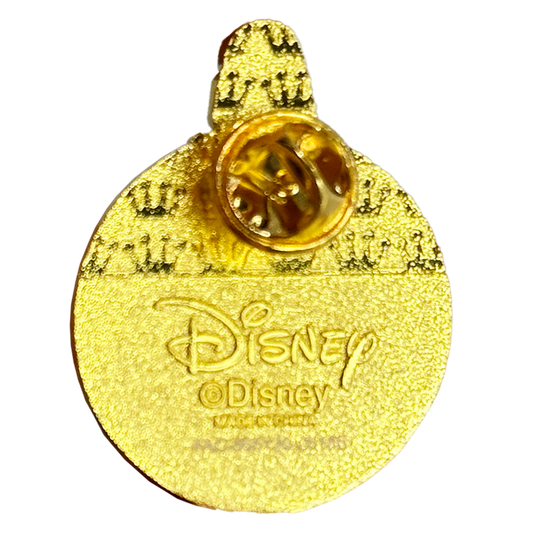 Gold ornament Disney pin on a white background