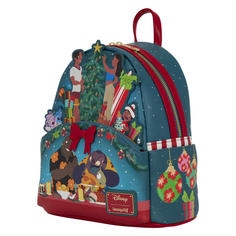 LILO & STITCH OHANA HOLIDAY LIGHT UP LOUNGEFLY MINI BACKPACK