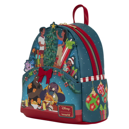 LILO & STITCH OHANA HOLIDAY LIGHT UP LOUNGEFLY MINI BACKPACK