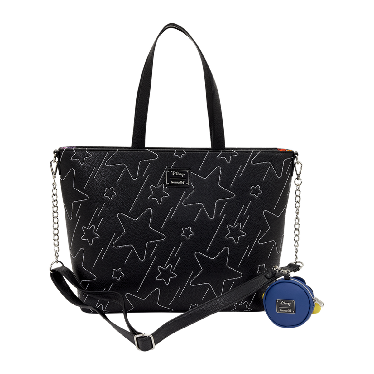 LILO & STITCH SPACE ADVENTURE GLOW LOUNGEFLY TOTE CROSSBODY BAG WITH COIN BAG