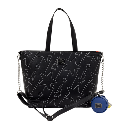LILO & STITCH SPACE ADVENTURE GLOW LOUNGEFLY TOTE CROSSBODY BAG WITH COIN BAG
