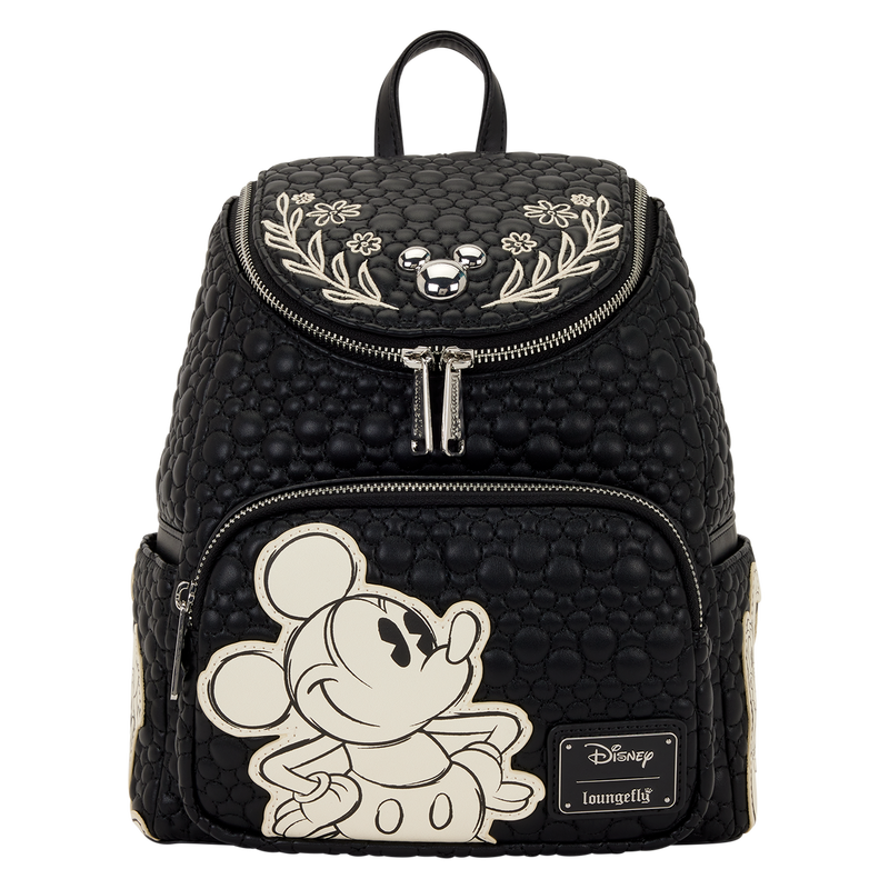 Mickey Mouse Loungefly backpack with a sketch design with Mickey mouse
