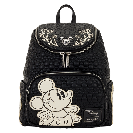Mickey Mouse Loungefly backpack with a sketch design with Mickey mouse