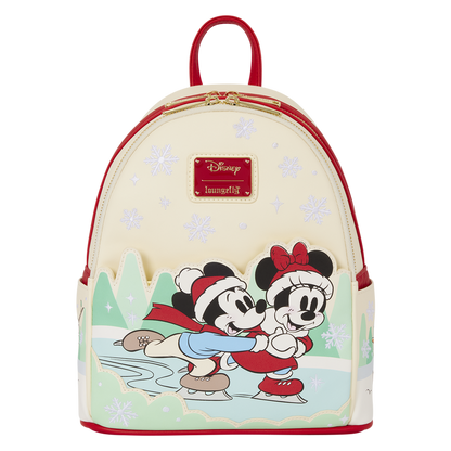 MICKEY & FRIENDS HOLIDAY ICE SKATING LOUNGEFLY MINI BACKPACK