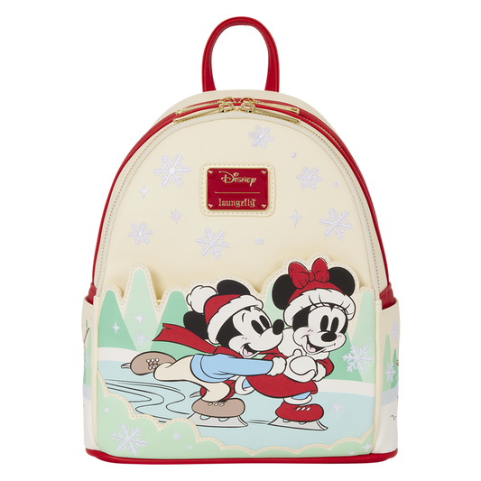MICKEY & FRIENDS HOLIDAY ICE SKATING LOUNGEFLY MINI BACKPACK
