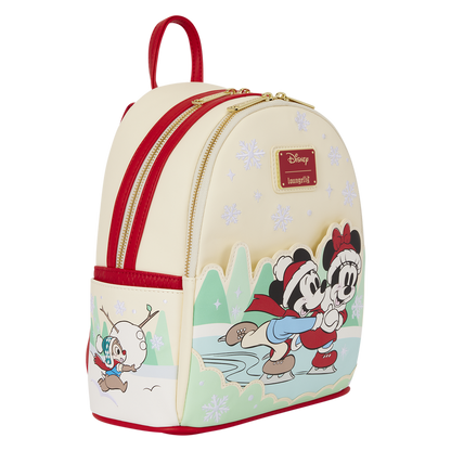 MICKEY & FRIENDS HOLIDAY ICE SKATING LOUNGEFLY MINI BACKPACK