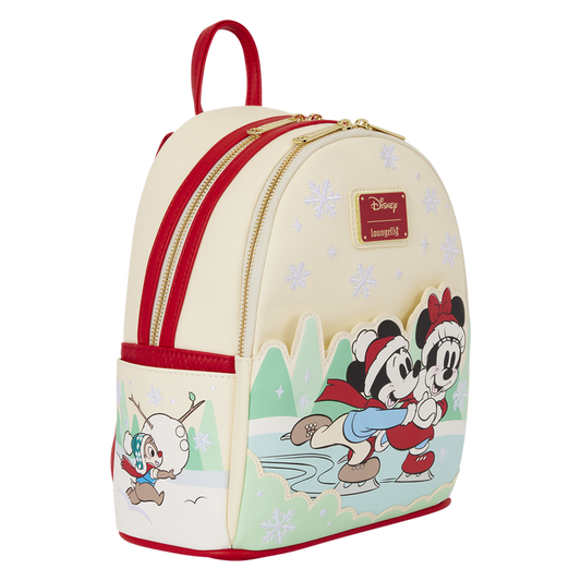 MICKEY & FRIENDS HOLIDAY ICE SKATING LOUNGEFLY MINI BACKPACK