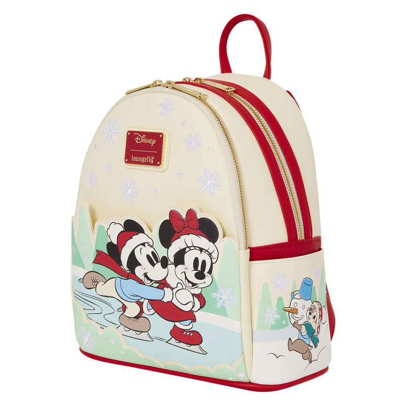 MICKEY & FRIENDS HOLIDAY ICE SKATING LOUNGEFLY MINI BACKPACK