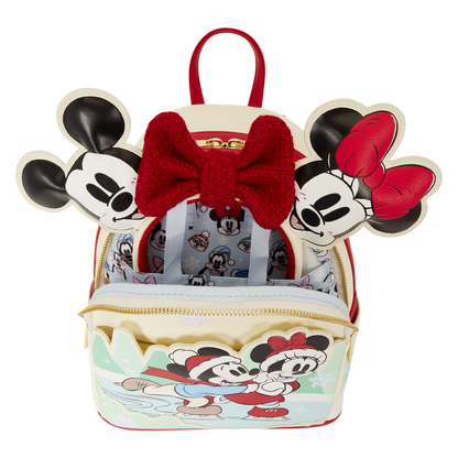 MICKEY & FRIENDS HOLIDAY ICE SKATING LOUNGEFLY MINI BACKPACK