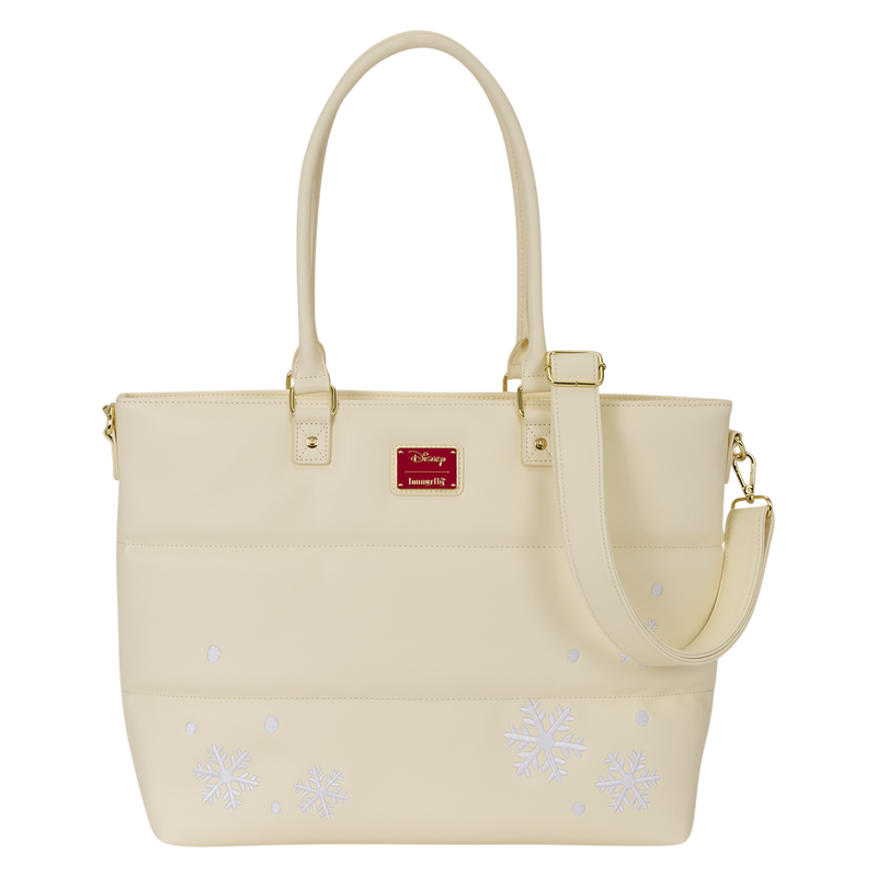 MICKEY & FRIENDS HOLIDAY SNOW LOUNGEFLY TOTE CROSSBODY BAG WITH COIN BAG