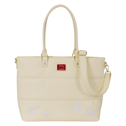 MICKEY & FRIENDS HOLIDAY SNOW LOUNGEFLY TOTE CROSSBODY BAG WITH COIN BAG
