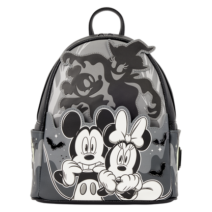 MICKEY & MINNIE GHOST LIGHT-UP GLOW LOUNGEFLY MINI BACKPACK
