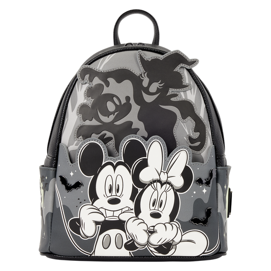 MICKEY & MINNIE GHOST LIGHT-UP GLOW LOUNGEFLY MINI BACKPACK