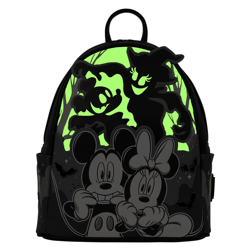 MICKEY & MINNIE GHOST LIGHT-UP GLOW LOUNGEFLY MINI BACKPACK