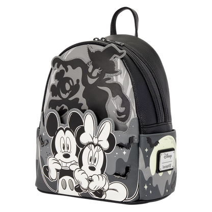 MICKEY & MINNIE GHOST LIGHT-UP GLOW LOUNGEFLY MINI BACKPACK