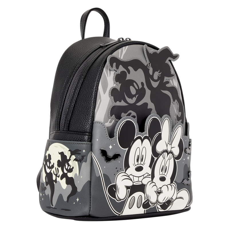 MICKEY & MINNIE GHOST LIGHT-UP GLOW LOUNGEFLY MINI BACKPACK