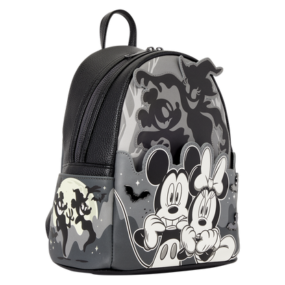 MICKEY & MINNIE GHOST LIGHT-UP GLOW LOUNGEFLY MINI BACKPACK