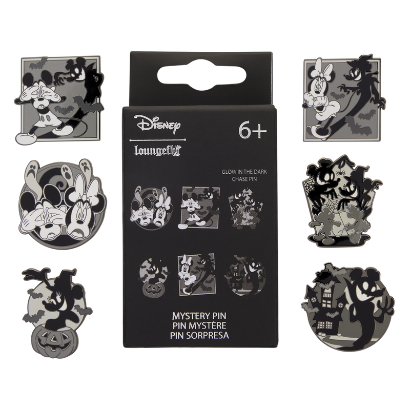 MICKEY & MINNIE MOUSE GHOST GLOW LOUNGEFLY MYSTERY PINS