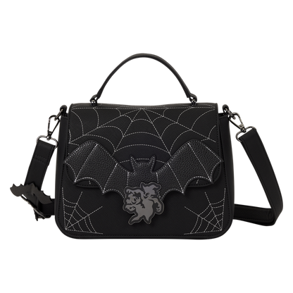 MICKEY & MINNIE SPIDERWEB & BATS LOUNGEFLY CROSSBODY BAG