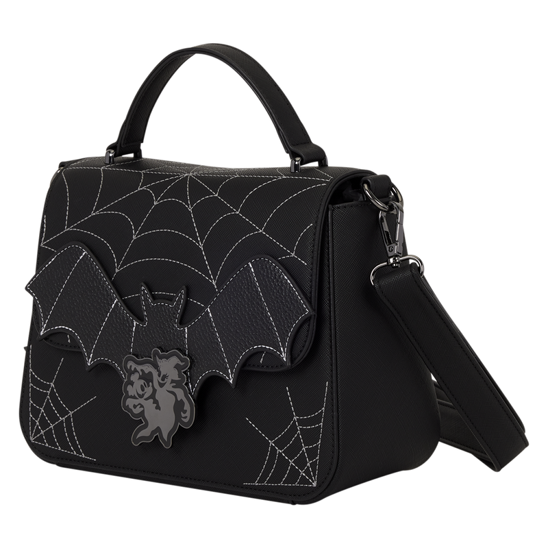 MICKEY & MINNIE SPIDERWEB & BATS LOUNGEFLY CROSSBODY BAG