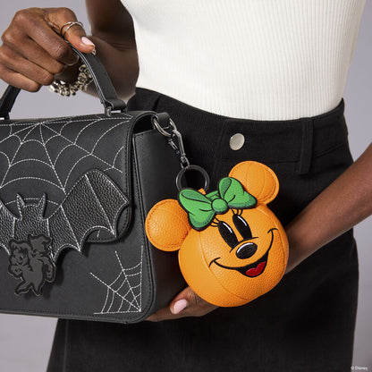 MINNIE MOUSE PUMPKIN LOUNGEFLY KEYCHAIN CHARM
