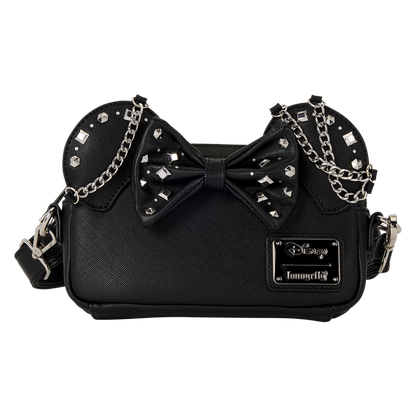 MINNIE MOUSE STUDS & CHAINS LOUNGEFLY CROSSBODY BAG