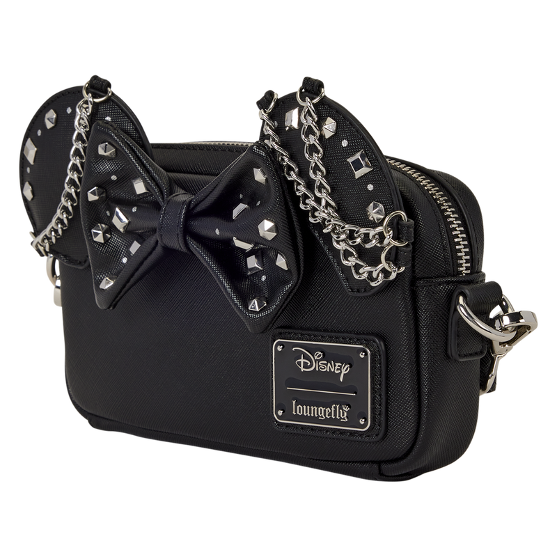 MINNIE MOUSE STUDS & CHAINS LOUNGEFLY CROSSBODY BAG