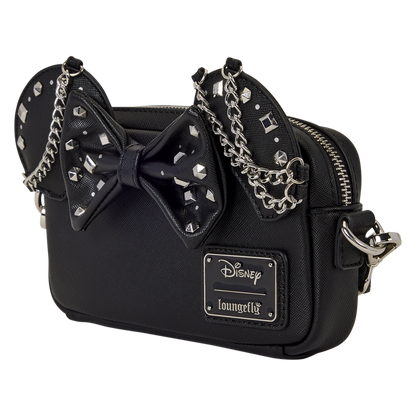 MINNIE MOUSE STUDS & CHAINS LOUNGEFLY CROSSBODY BAG