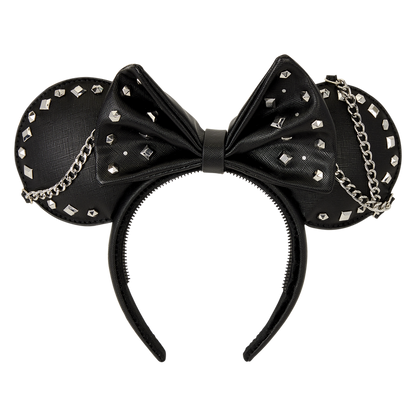 MINNIE MOUSE STUDS & CHAINS LOUNGEFLY EAR HEADBAND