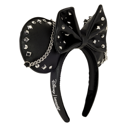 MINNIE MOUSE STUDS & CHAINS LOUNGEFLY EAR HEADBAND