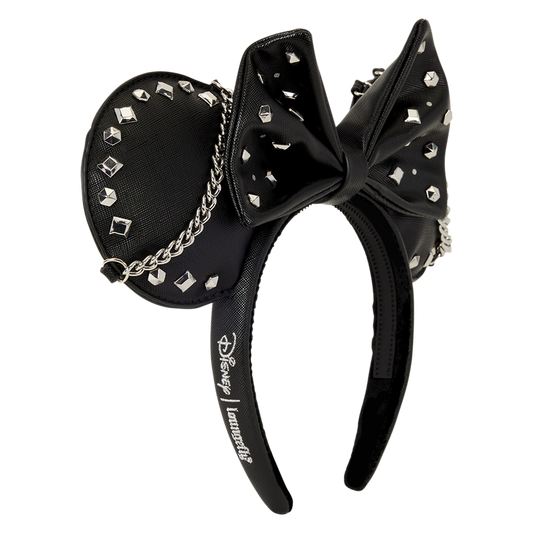 MINNIE MOUSE STUDS & CHAINS LOUNGEFLY EAR HEADBAND