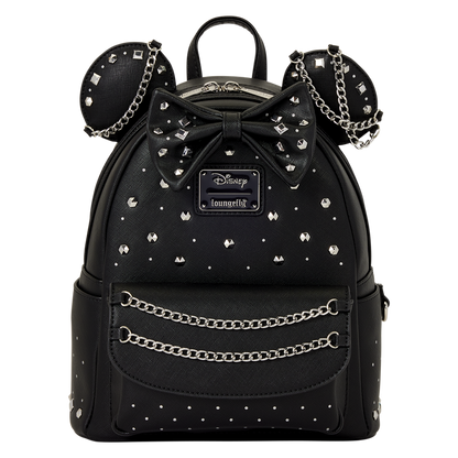 MINNIE MOUSE STUDS & CHAINS LOUNGEFLY MINI BACKPACK