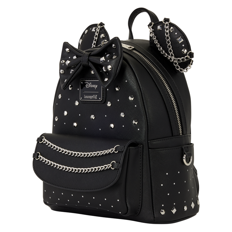 MINNIE MOUSE STUDS & CHAINS LOUNGEFLY MINI BACKPACK