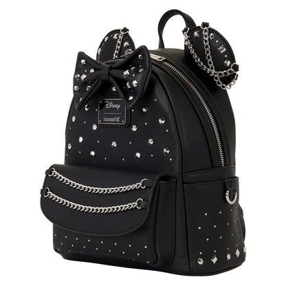 MINNIE MOUSE STUDS & CHAINS LOUNGEFLY MINI BACKPACK