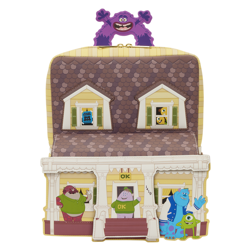 MONSTER UNIVERSITY OOZMA KAPPA HOUSE FIGURAL LOUNGEFLY MINI BACKPACK