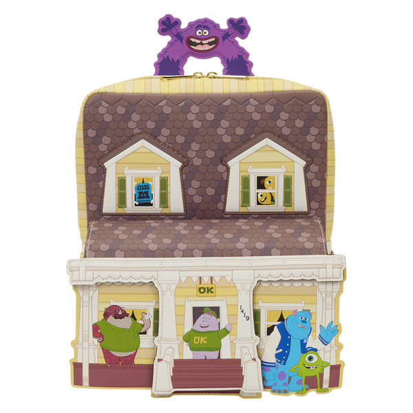 MONSTER UNIVERSITY OOZMA KAPPA HOUSE FIGURAL LOUNGEFLY MINI BACKPACK