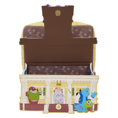 MONSTER UNIVERSITY OOZMA KAPPA HOUSE FIGURAL LOUNGEFLY MINI BACKPACK
