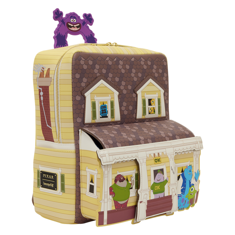MONSTER UNIVERSITY OOZMA KAPPA HOUSE FIGURAL LOUNGEFLY MINI BACKPACK