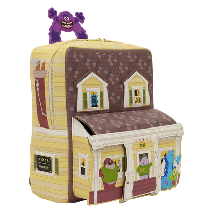 MONSTER UNIVERSITY OOZMA KAPPA HOUSE FIGURAL LOUNGEFLY MINI BACKPACK