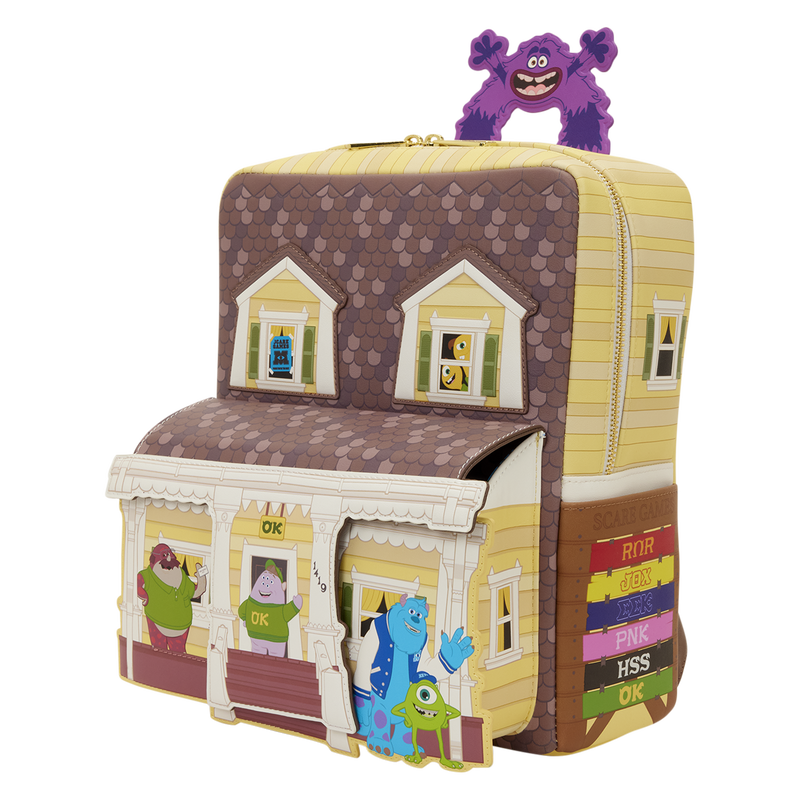 MONSTER UNIVERSITY OOZMA KAPPA HOUSE FIGURAL LOUNGEFLY MINI BACKPACK