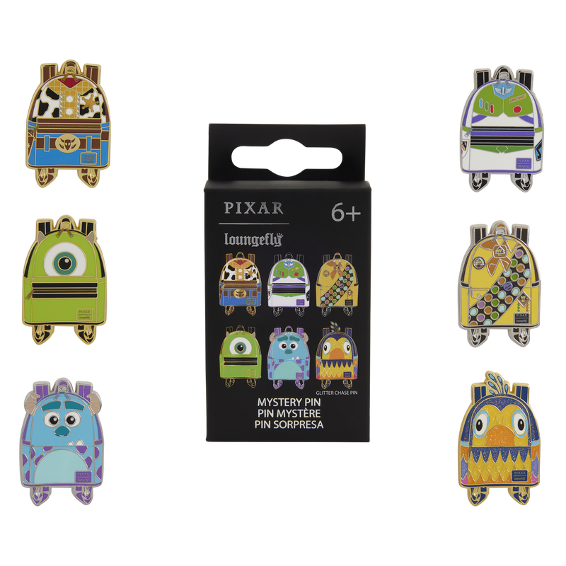 PIXAR CHARACTERS MINI BACKPACKS LOUNGEFLY MYSTERY PINS