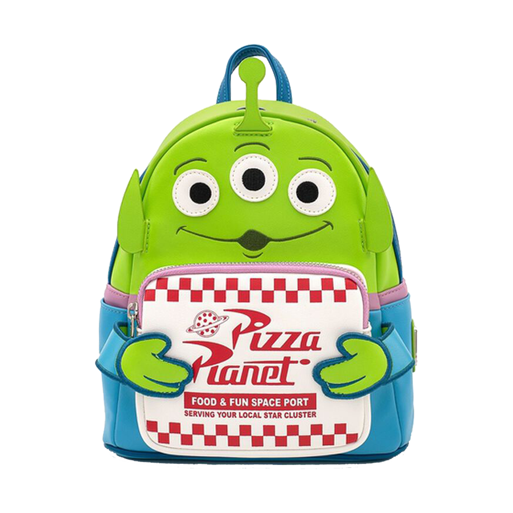 PIXAR TOY STORY PIZZA PLANET ALIEN LOUNGEFLY MINI BACKPACK