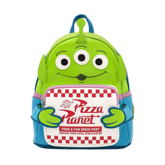 PIXAR TOY STORY PIZZA PLANET ALIEN LOUNGEFLY MINI BACKPACK