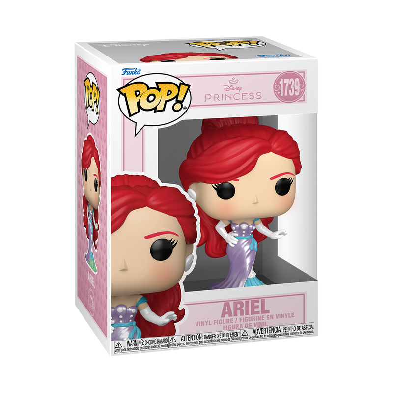 Funko Pop! vinyl figure packaging with Ariel from Disney Princess on a white background