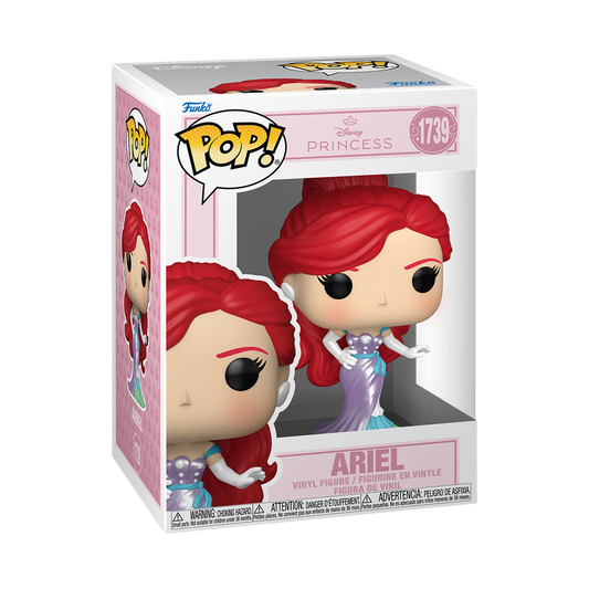 Funko Pop! vinyl figure packaging with Ariel from Disney Princess on a white background