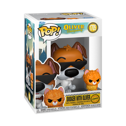 Funko Pop! packaging featuring a dog and cat figure with sunglasses.