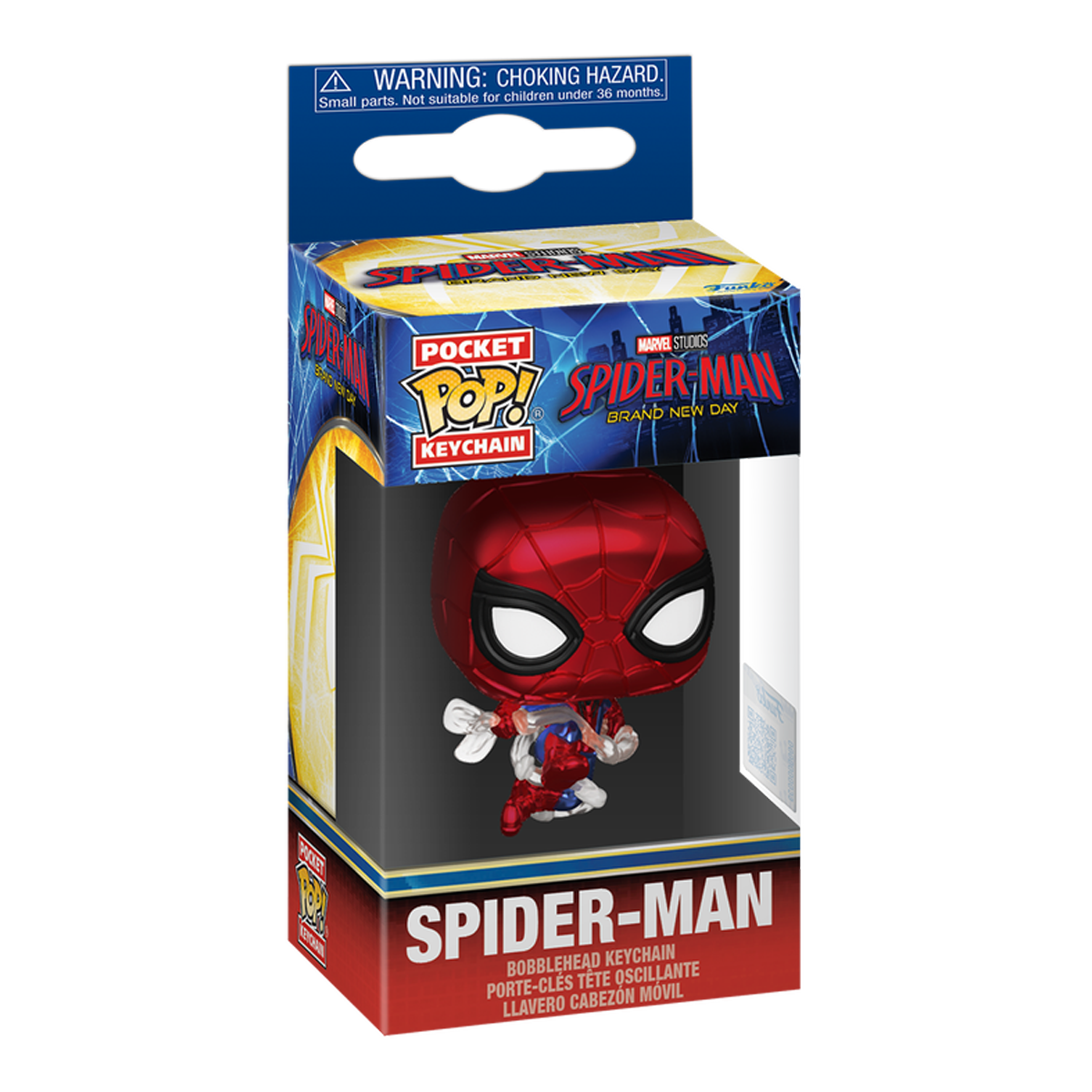 POP! KEYCHAIN SPIDER-MAN BRAND NEW DAY (METALLIC)