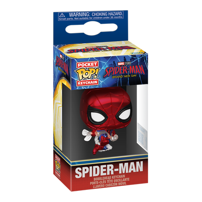 POP! KEYCHAIN SPIDER-MAN BRAND NEW DAY (METALLIC)