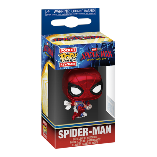 POP! KEYCHAIN SPIDER-MAN BRAND NEW DAY (METALLIC)