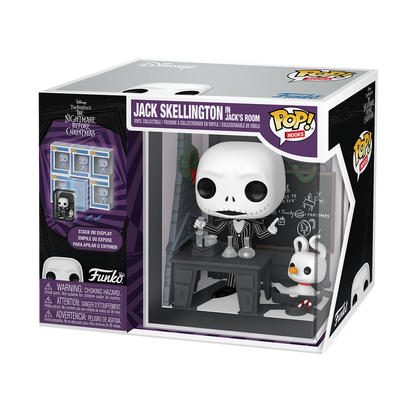 Funko Pop! Jack Skellington figure in packaging with 'The Nightmare Before Christmas' branding.